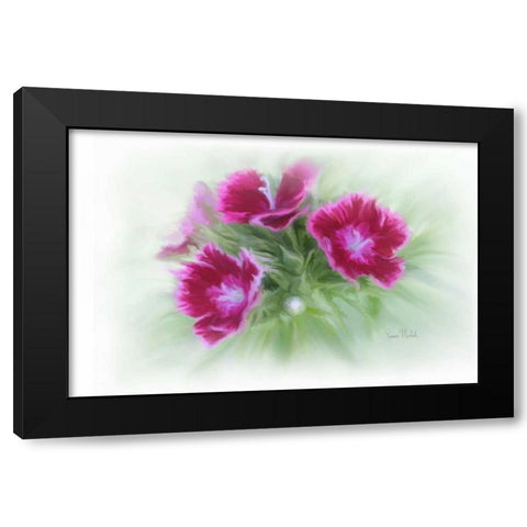 Bachelor Buttons I Black Modern Wood Framed Art Print with Double Matting by Murdock, Ramona