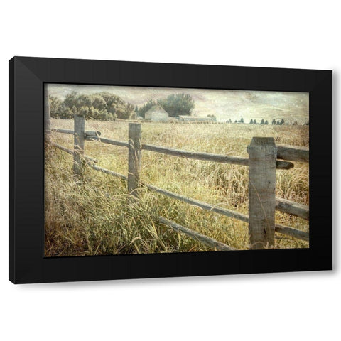 Rustic Fence Black Modern Wood Framed Art Print by Murdock, Ramona