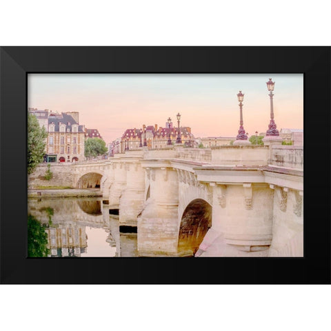 Paris at Dawn Black Modern Wood Framed Art Print by Murdock, Ramona