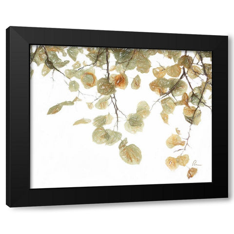 Aspen Leaves II Black Modern Wood Framed Art Print with Double Matting by Murdock, Ramona