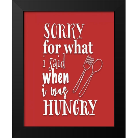When I Was Hungry Black Modern Wood Framed Art Print by Moss, Tara