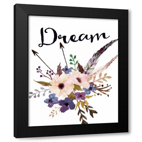 Dream Black Modern Wood Framed Art Print by Moss, Tara