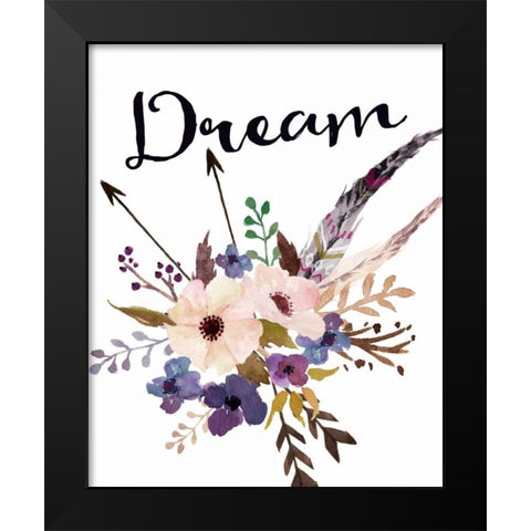Dream Black Modern Wood Framed Art Print by Moss, Tara
