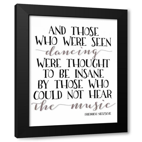 Seen Dancing Black Modern Wood Framed Art Print with Double Matting by Moss, Tara