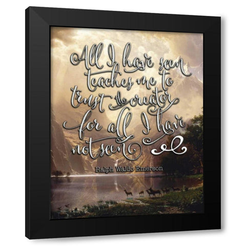 All I Have Seen Black Modern Wood Framed Art Print by Moss, Tara