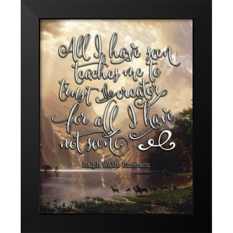 All I Have Seen Black Modern Wood Framed Art Print by Moss, Tara