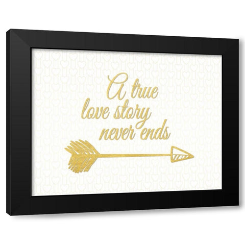 A True Love Story Black Modern Wood Framed Art Print by Moss, Tara