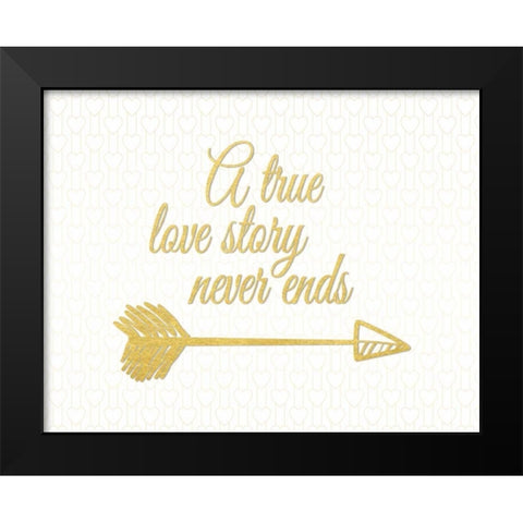 A True Love Story Black Modern Wood Framed Art Print by Moss, Tara