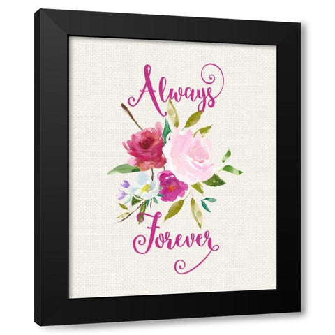 Always Forever Black Modern Wood Framed Art Print by Moss, Tara