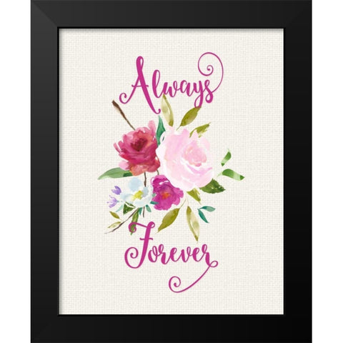 Always Forever Black Modern Wood Framed Art Print by Moss, Tara
