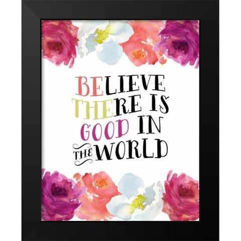 The Good Floral Black Modern Wood Framed Art Print by Moss, Tara