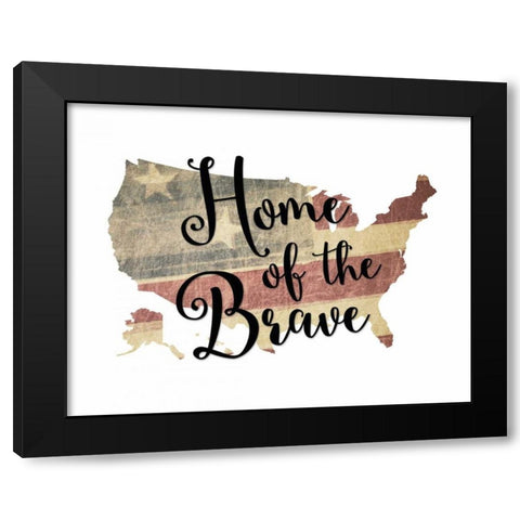 Home of the Brave Black Modern Wood Framed Art Print by Moss, Tara