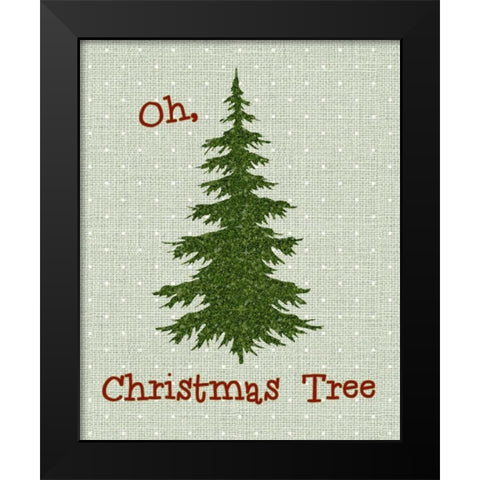 Oh Christmas Tree Black Modern Wood Framed Art Print by Moss, Tara