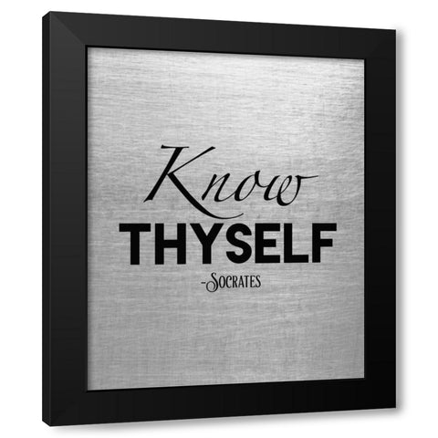 Know Thyself Black Modern Wood Framed Art Print by Moss, Tara