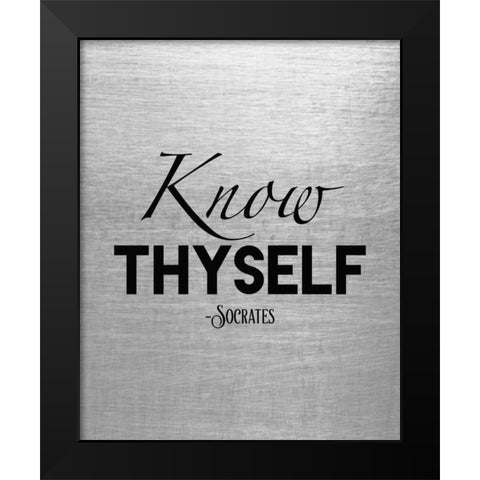 Know Thyself Black Modern Wood Framed Art Print by Moss, Tara