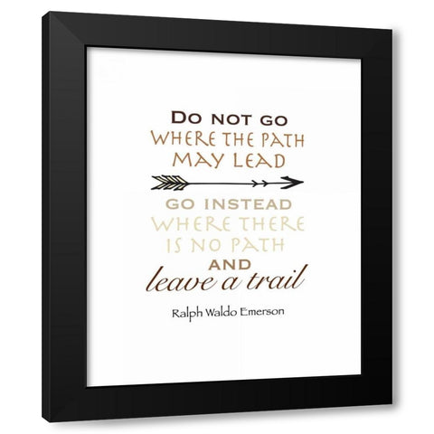 Leave a Trail Earth Tones Black Modern Wood Framed Art Print by Moss, Tara