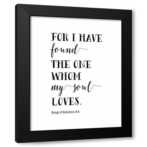 Song of Solomon Black Modern Wood Framed Art Print by Moss, Tara