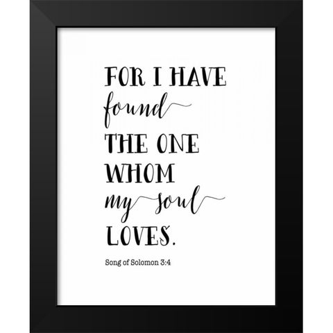 Song of Solomon Black Modern Wood Framed Art Print by Moss, Tara