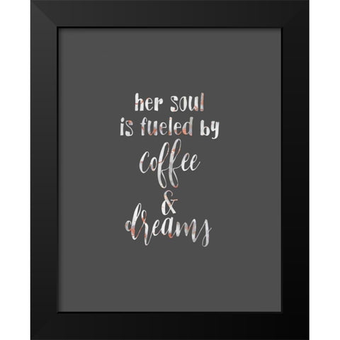 Her Soul is Black Modern Wood Framed Art Print by Moss, Tara