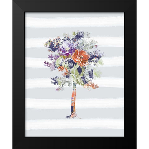 Tree Silhouette Black Modern Wood Framed Art Print by Moss, Tara