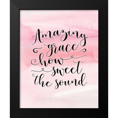 Amazing Grace Black Modern Wood Framed Art Print by Moss, Tara