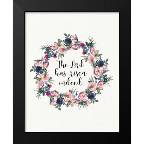 The Lord Has Risen Black Modern Wood Framed Art Print by Moss, Tara