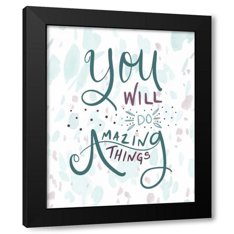 Amazing Things Black Modern Wood Framed Art Print with Double Matting by Moss, Tara