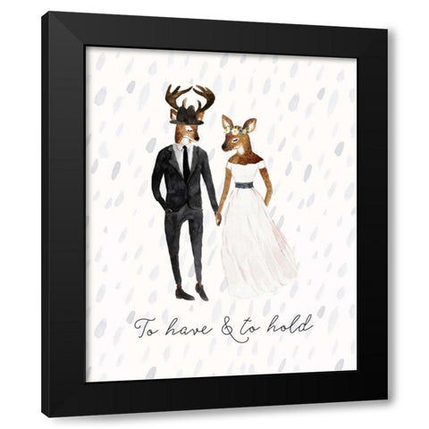 To Have and to Hold Black Modern Wood Framed Art Print with Double Matting by Moss, Tara