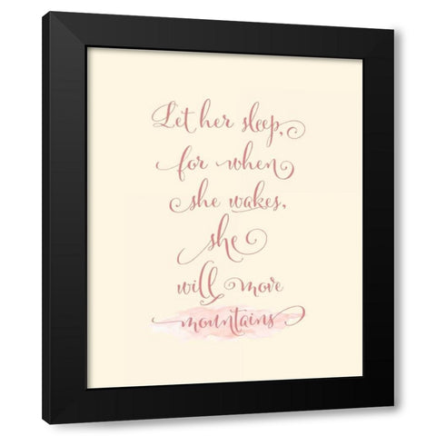 Let Her Sleep Black Modern Wood Framed Art Print with Double Matting by Moss, Tara