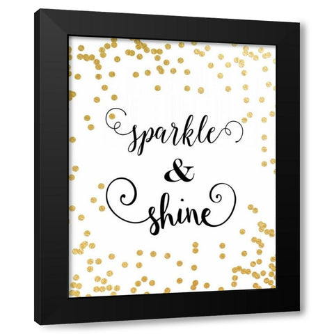 Sparkle and Shine Black Modern Wood Framed Art Print with Double Matting by Moss, Tara