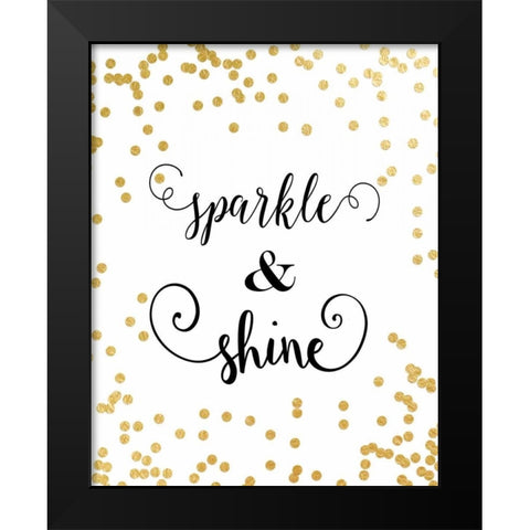 Sparkle and Shine Black Modern Wood Framed Art Print by Moss, Tara