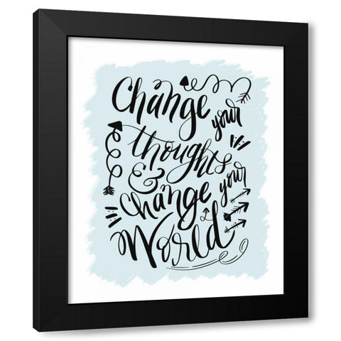Change Your World Black Modern Wood Framed Art Print with Double Matting by Moss, Tara