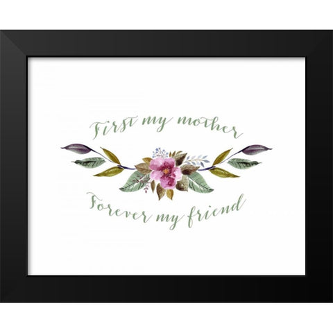 First My Mother Black Modern Wood Framed Art Print by Moss, Tara