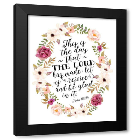 Psalm 118 Black Modern Wood Framed Art Print with Double Matting by Moss, Tara