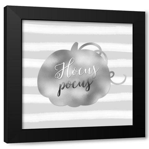Hocus Pocus Pumpkin Black Modern Wood Framed Art Print with Double Matting by Moss, Tara
