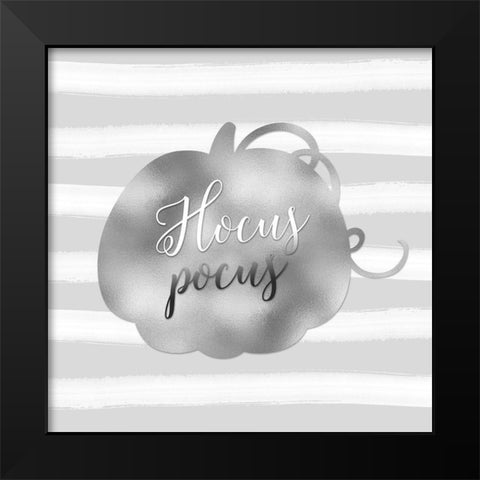 Hocus Pocus Pumpkin Black Modern Wood Framed Art Print by Moss, Tara