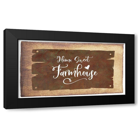 Home Sweet Farmhouse Black Modern Wood Framed Art Print by Moss, Tara