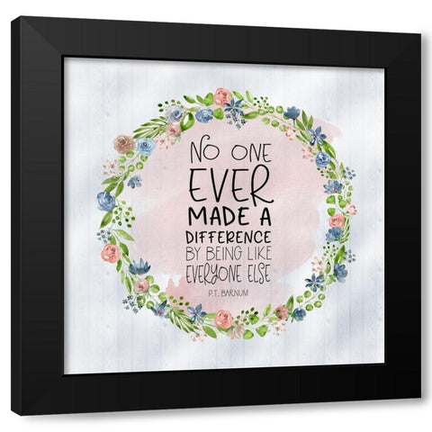 Difference Quote II Black Modern Wood Framed Art Print with Double Matting by Moss, Tara