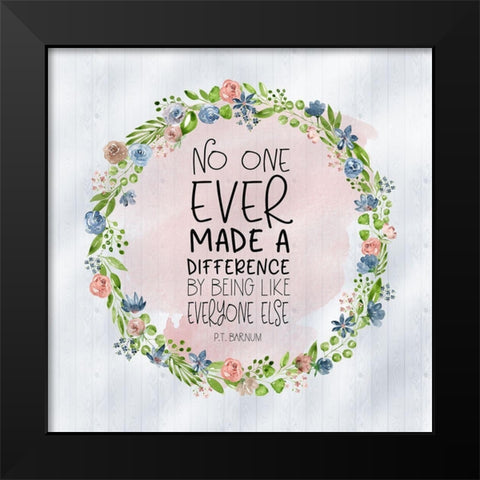 Difference Quote II Black Modern Wood Framed Art Print by Moss, Tara