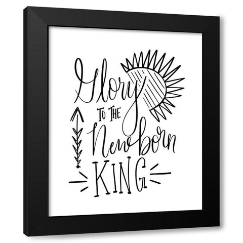 Glory to the Newborn King III Black Modern Wood Framed Art Print by Moss, Tara
