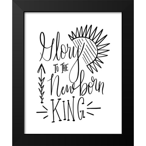 Glory to the Newborn King III Black Modern Wood Framed Art Print by Moss, Tara