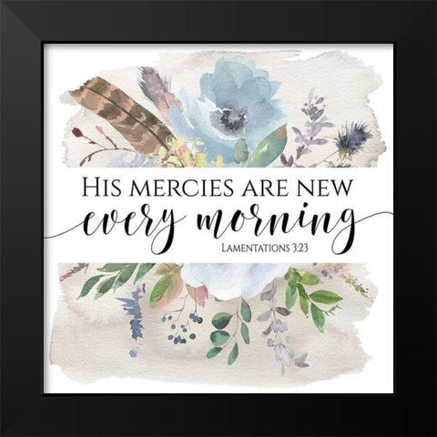 Every Morning Black Modern Wood Framed Art Print by Moss, Tara