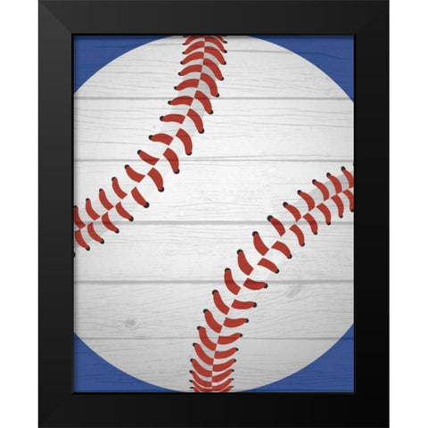 Baseball II Black Modern Wood Framed Art Print by Robinson, Tamara