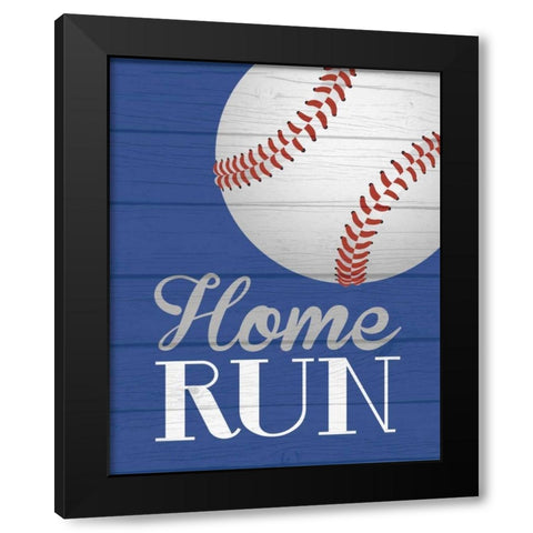 Home Run Black Modern Wood Framed Art Print by Robinson, Tamara