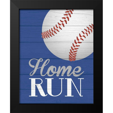 Home Run Black Modern Wood Framed Art Print by Robinson, Tamara