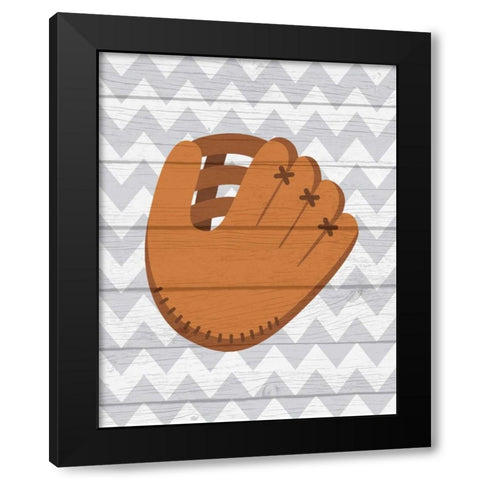 Glove Black Modern Wood Framed Art Print by Robinson, Tamara