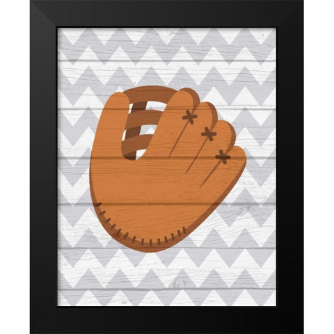 Glove Black Modern Wood Framed Art Print by Robinson, Tamara