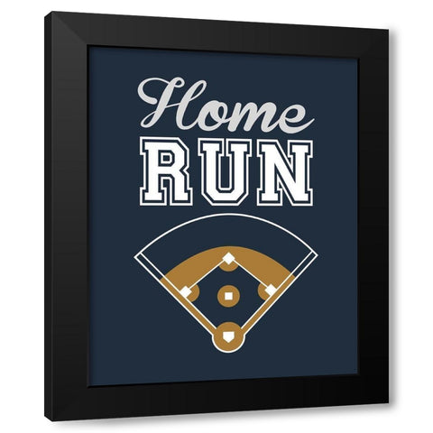 Home Run II Black Modern Wood Framed Art Print with Double Matting by Robinson, Tamara