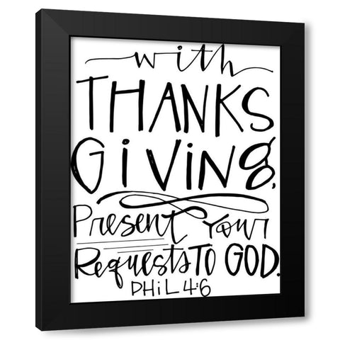 Thanksgiving Present Black Modern Wood Framed Art Print with Double Matting by Wieners, Valerie