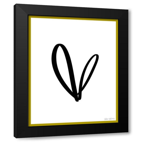 Heart of Gold Black Modern Wood Framed Art Print by Wieners, Valerie